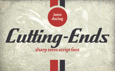 Cutting-End | Sharp Retro Script Font
