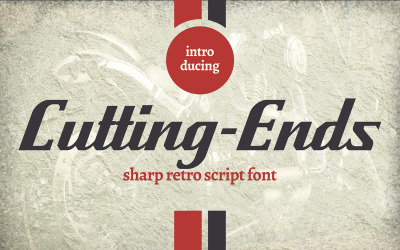Řezací konec | Sharp Retro Cursive Font