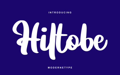 Hiltobe | Moderní písmo typu Curseive