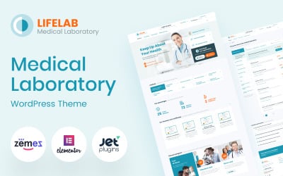 LifeLab — тема WordPress для медицинских лабораторий, предназначенная для сайтов диагностического тестирования.