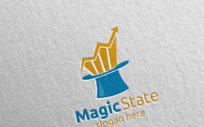 Modèle de logo Magic Marketing Financial Advisor Design 32