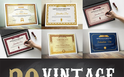 Modello di certificato bundle vintage