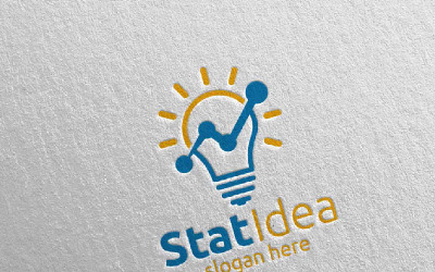 Modello di Logo di Stat Idea Marketing Financial Advisor Design 16