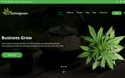 Sativagreen - Marijuana Medical WordPress Theme