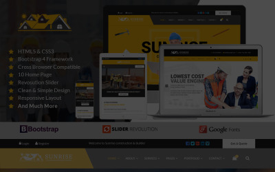 Sunrise Construction &amp;amp; Builder Company Målsidesmall