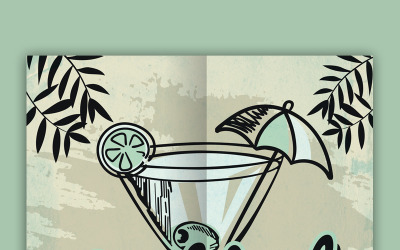 Cocktail zomerfeest - huisstijl sjabloon