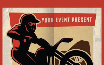 Dirt Bike Motorcross Championships Sports - Modèle d&amp;#39;identité d&amp;#39;entreprise