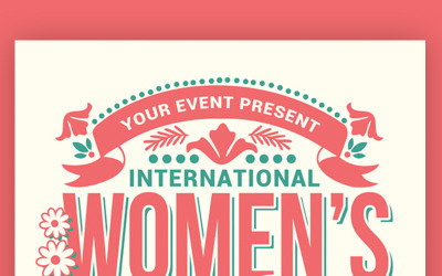 Internationaler Flyer zum Frauentag - Vorlage für Unternehmensidentität