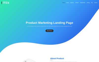 ITEN - Modèle de page de destination de présentation de produit