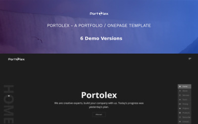 Reszponzív Portolex - HTML5 One Page Landing Page Template Nyítóoldal sablon 97019