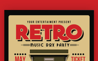 Retro Music Box Party - Huisstijl sjabloon