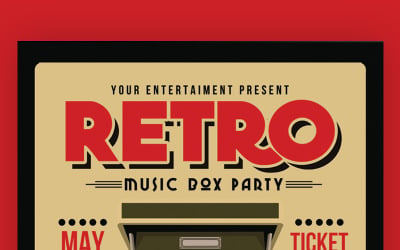 Retro musikboxparty - mall för företagsidentitet