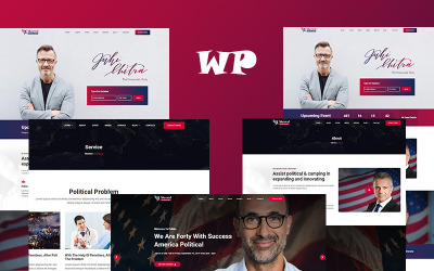 WordPress Theme namens "Shrewd - Responsive Political" #97024