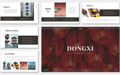 Modèle PowerPoint chinois Dongxi