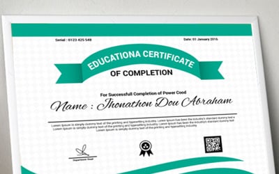 Plantilla de certificado de página de identidad