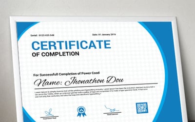 Plantilla de certificado de página de identidad