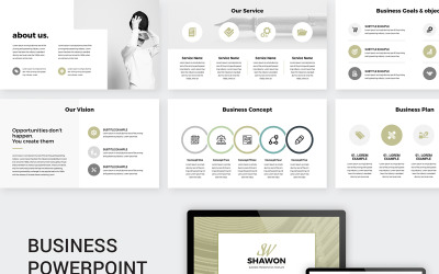 Shawon - Plantilla de PowerPoint limpia mínima