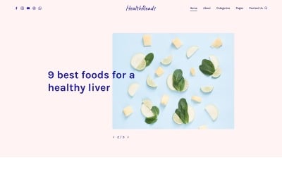 HealthReads - Egészséges életmód weboldal sablon