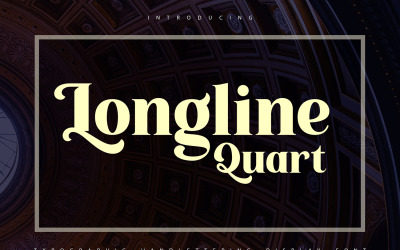 Longline Quart | Carattere di visualizzazione handlettering tifografico