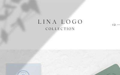 Modello di logo di collezione Lina