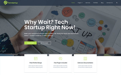 Tech startup innovations WordPress Theme