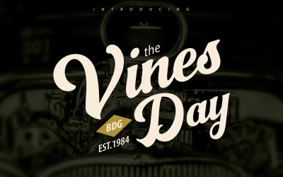 Vinesday | Fuente cursiva Handlettering de estilo retro
