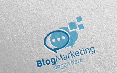 Blog Digital Marketing Financial Advisor 70 Modèle de logo