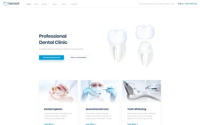 Dentart - szablon strony internetowej usług dentystycznych