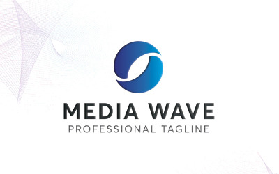 Modello di logo Media Wave