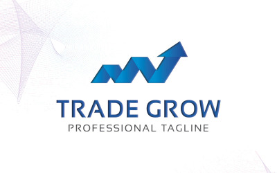 Modelo de logotipo da Trade Grow