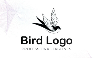 Modelo de logotipo de pássaro