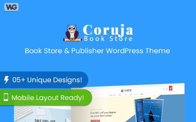 Responsywny motyw WooCommerce Coruja - Book Store & Publisher #97391