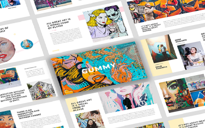 Gummy - szablon Creative Art PowerPoint