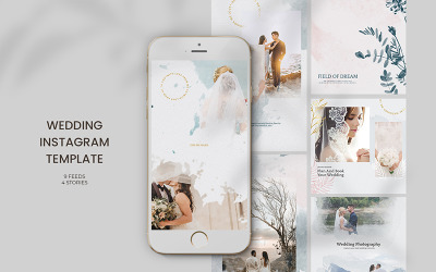 Wedding Field Of Dream Modèles Instagram pour les médias sociaux