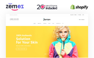 "Janian - Korean Cosmetics Online Store" thème Shopify adaptatif #97592
