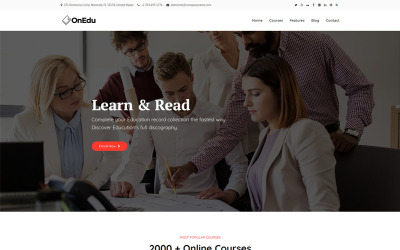 "Onedu - Education Courses LMS" - адаптивний WordPress шаблон №97510