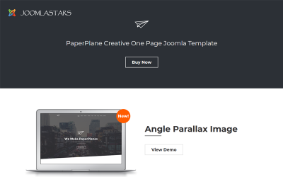 Paperplane - kreativní šablona Joomla OnePage