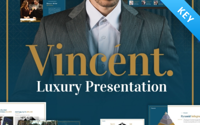 Полностью анимированная презентация Vincent Luxury - шаблон Keynote