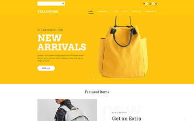 Responsivt YellowBag - Backpacks Store MotoCMS Ecommerce-mall #97501