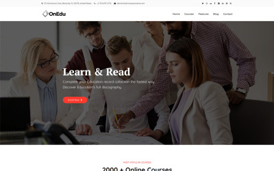 Téma Onedu - vzdělávací kurzy LMS WordPress