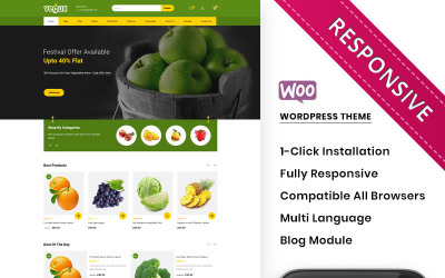 Vegux - тема WooCommerce Mega Grocery Store
