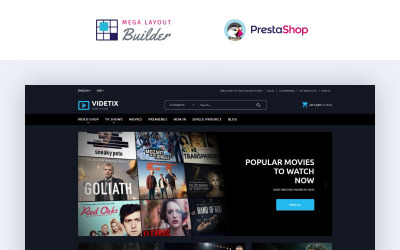 Videtix - Modèle de boutique en ligne de films Thème PrestaShop