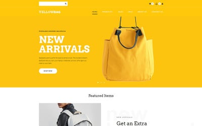 YellowBag - Modello di e-commerce MotoCMS per il negozio di zaini