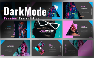 Dark Mode Creative PowerPoint-mall