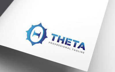 Modelo de logotipo científico Theta Compass