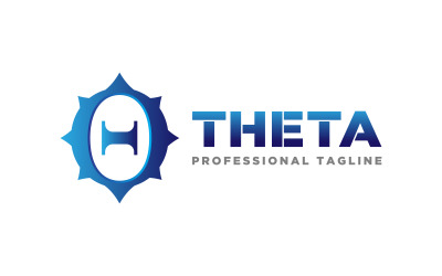 Theta Compass Wetenschappelijk Logo Ontwerp