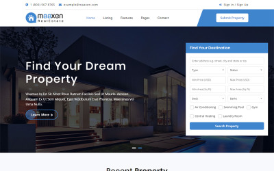 Maaxen - Modèle de site Web immobilier