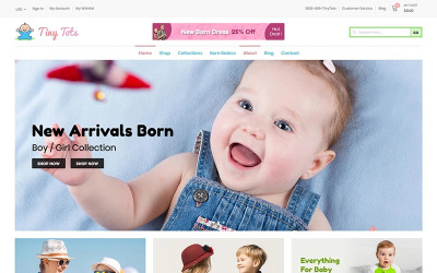TinyTots - Kinder & Baby Shopify Thema
