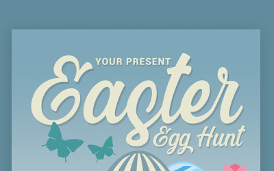 Flyer de chasse aux œufs de Pâques - modèle d&amp;#39;identité