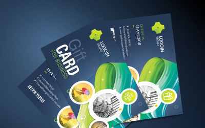 Green Color Gift Card - Corporate Identity Template